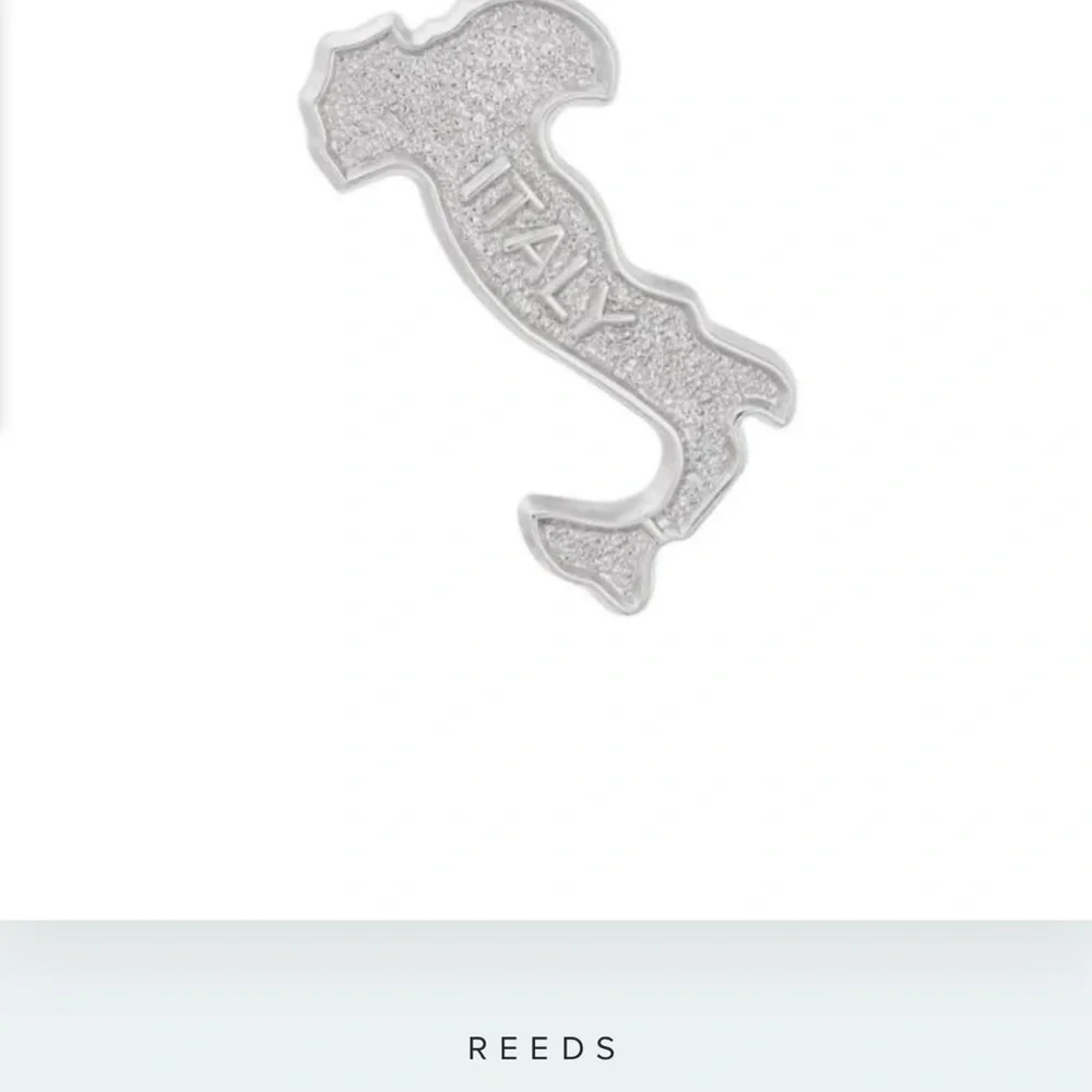 Sterling Silver Italy Map Flat Charm - Picture 3 of 5